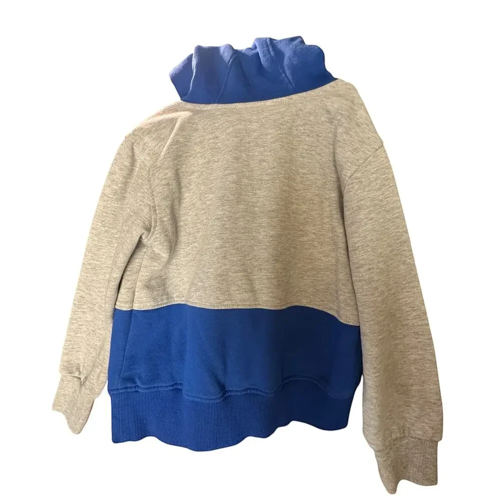 Paw Patrol Zip Up Hoodie Toddler Boys Blue Gray Chase Marshall Rubble Jacket 5/6